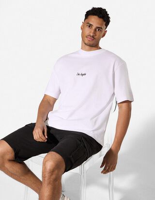 T-Shirt - Loose Fit - Wei&szlig;