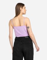 Trumpa palaidinė - Nėrinių apvadas - violetine