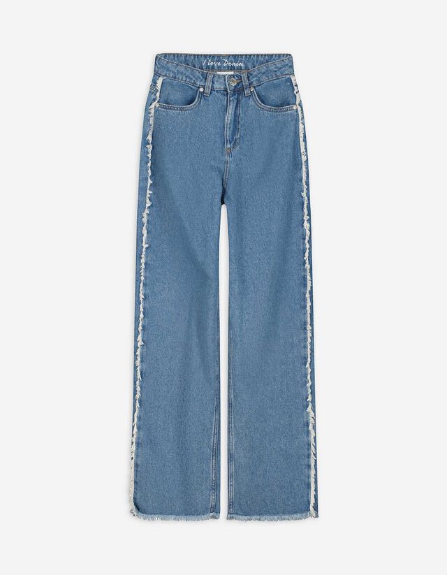 Jeans - High Waist - blau