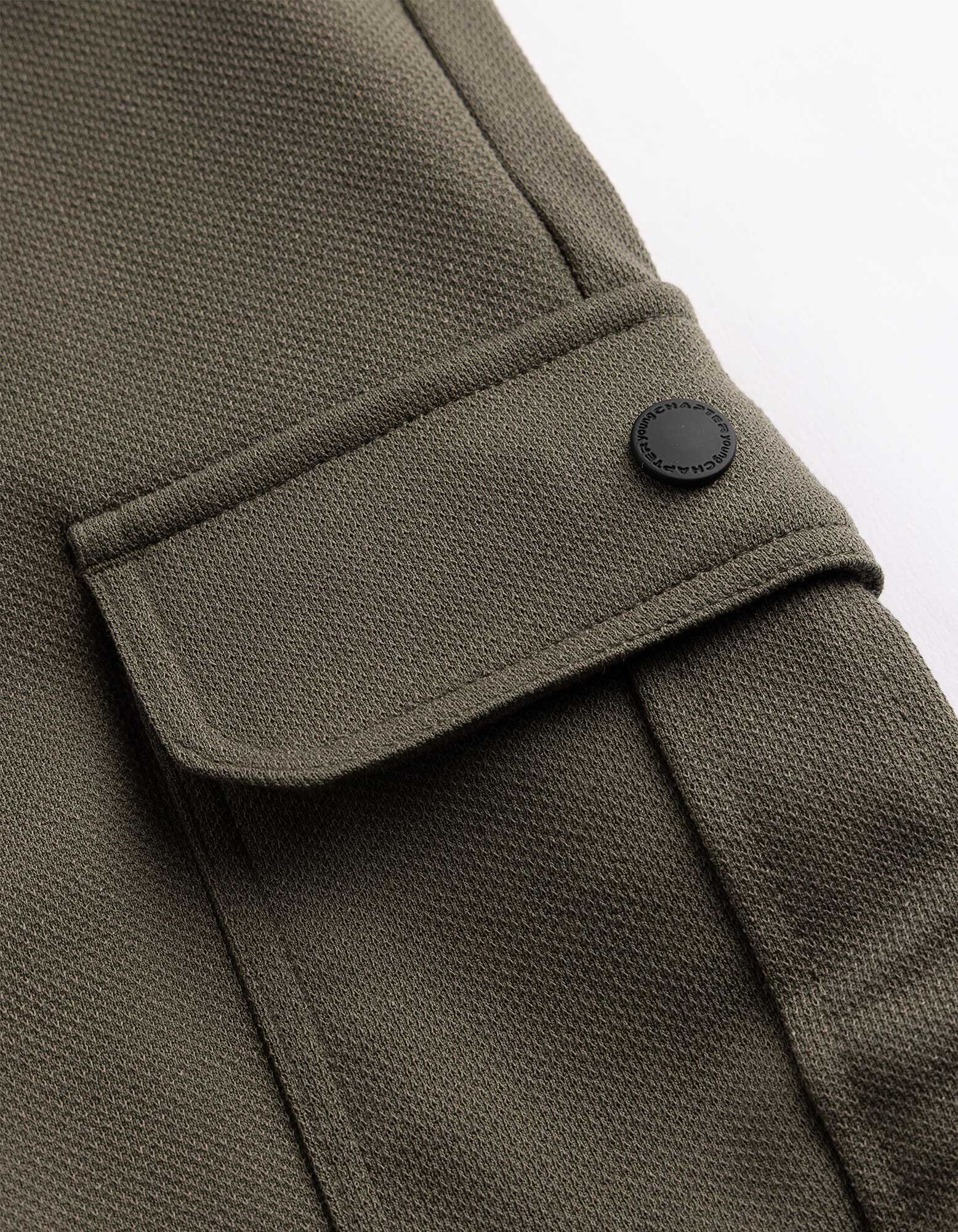 Cargo &scaron;ortky - Piqu&eacute; - tmave zelena