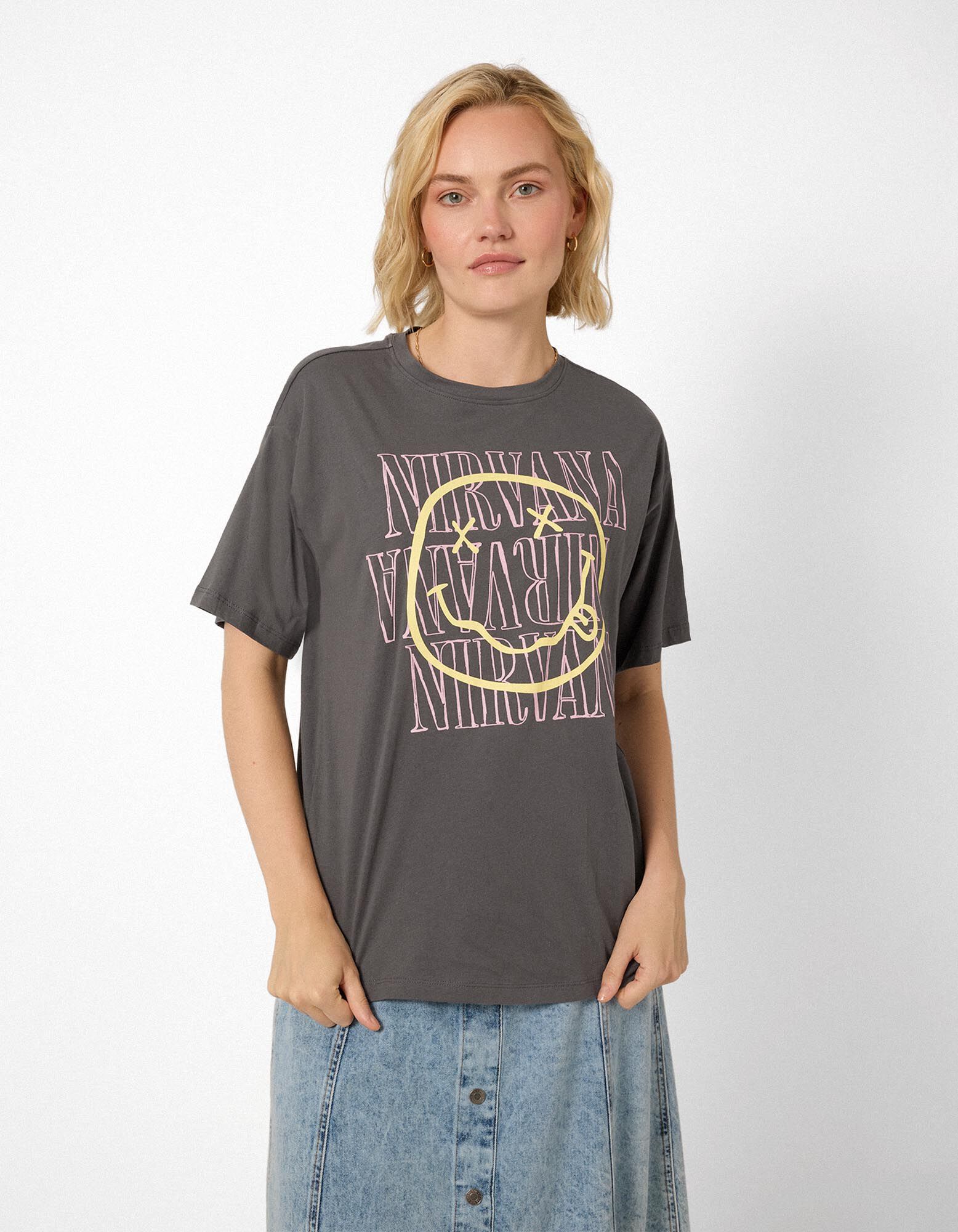 T-shirt - Nirvana - Donkergrijs