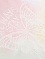 Majica odrezanog kroja - Print s porukom - bijela