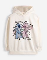 Hoodie - Lilo & Stitch - Off-White
