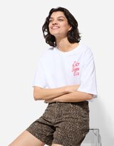 Pantaloncini - Motivo leopardato - marrone chiaro