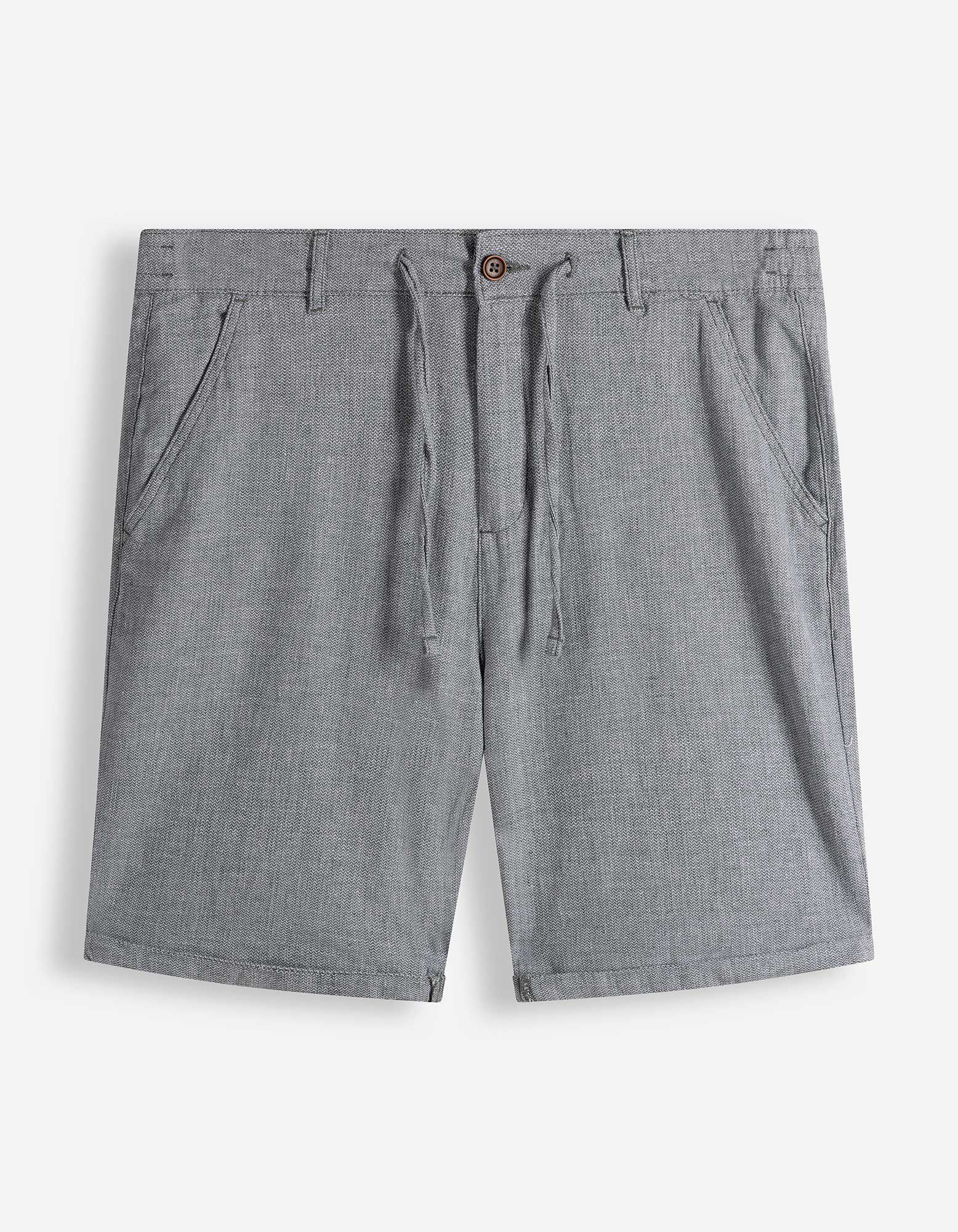 Chinoshorts - Meliert - gr&uuml;n