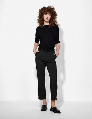 Kalhoty - &Uacute;zk&yacute; střih Slim Fit - cern&aacute;