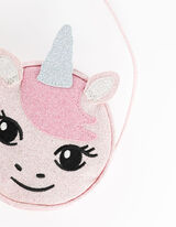 Umhängetasche - Glitzerstoff - rosa