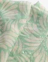 Schal - gemustert - hellgr&uuml;n