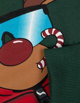 bluza - Druk z przodu - ciemny zielony