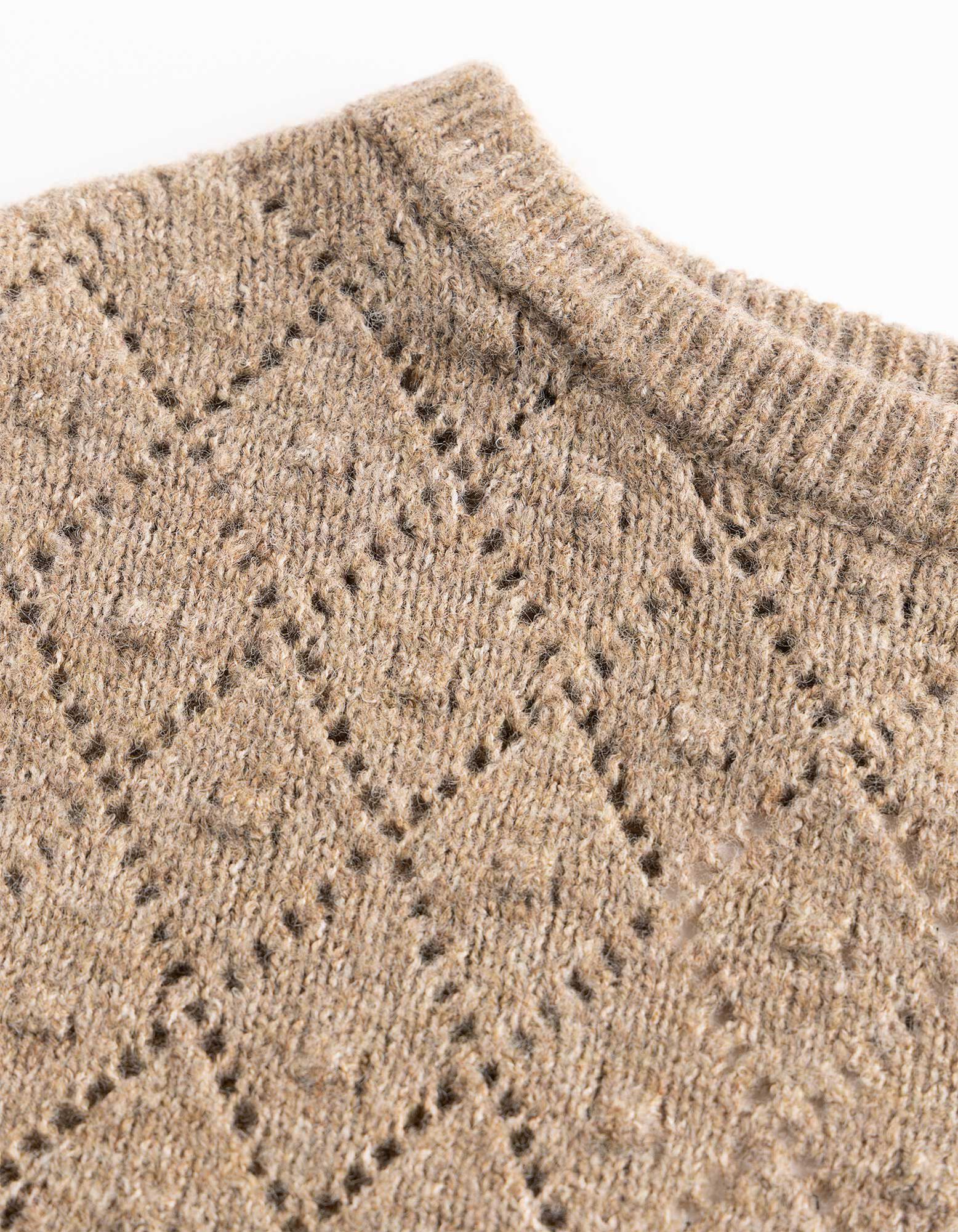 Pullover - Kurze &Auml;rmel - Beige