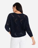 Trui - Vleermuismouwen - donkerblauw