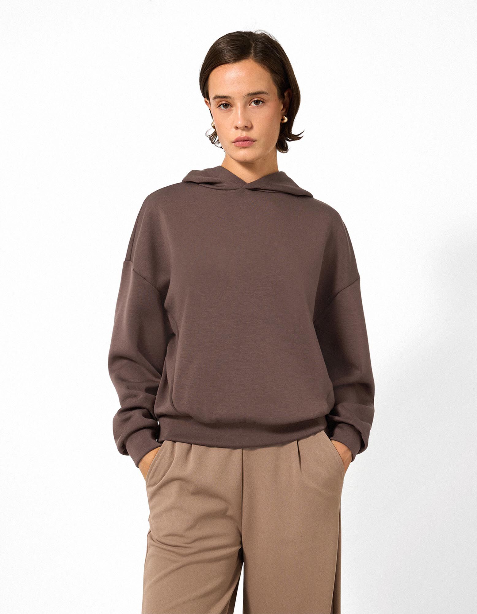 Hoodie - Duiken - Donkerbruin