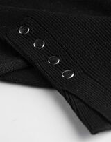 Strickpullover - Rollkragen - schwarz