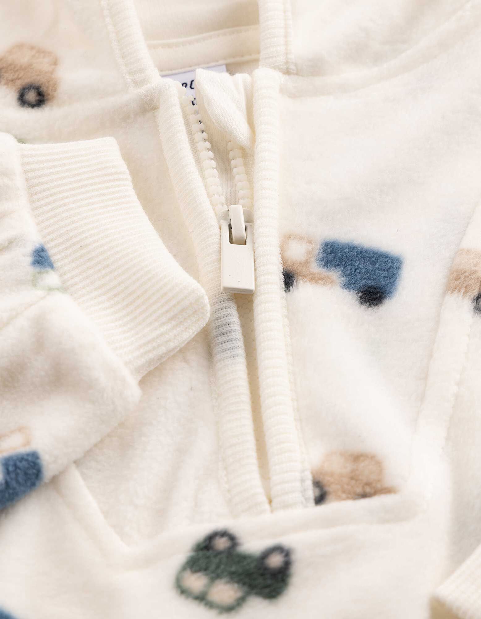 Set aus Kapuzenpullover und Hose - Fleece - Off-White