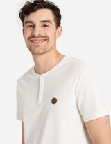 T-Shirt - Knopfleiste - weiß