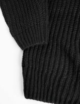 Pletena jopa - Groba pletenina - crna