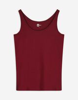 Top - Percentuale di tessuto elasticizzato - rosso scuro