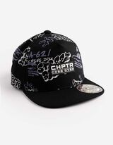 Basecap - Allover-Print - schwarz