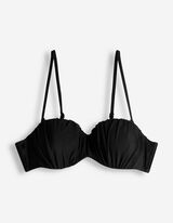 Bikinov&aacute; podprsenka - Nastaviteln&aacute; ram&iacute;nka - cern&aacute;