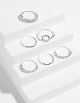 Anello - Confezione da 6 pezzi - argento