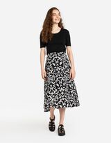 A-vonal&uacute; szoknya - LENZING&trade; ECOVERO&trade; - fekete