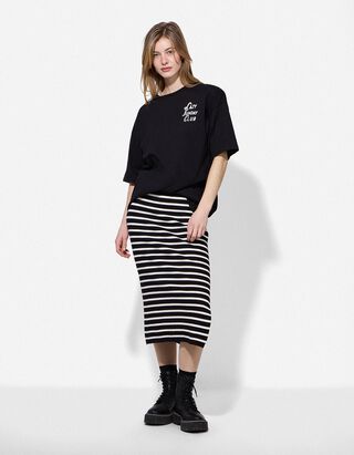 Pleten&aacute; sukně - D&eacute;lka do l&yacute;tek - cern&aacute;