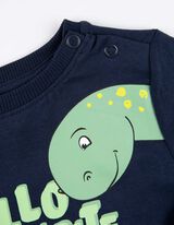 T-shirt - Print - donkerblauw