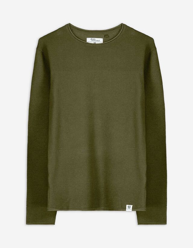 Pullover - Rundhals-Ausschnitt - grün