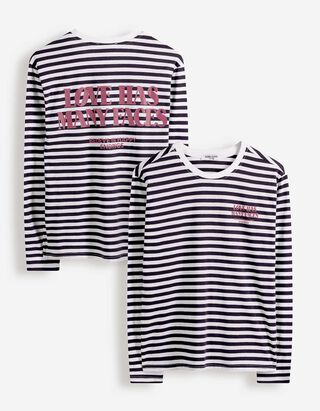 Langarmshirt - Streifen - schwarz