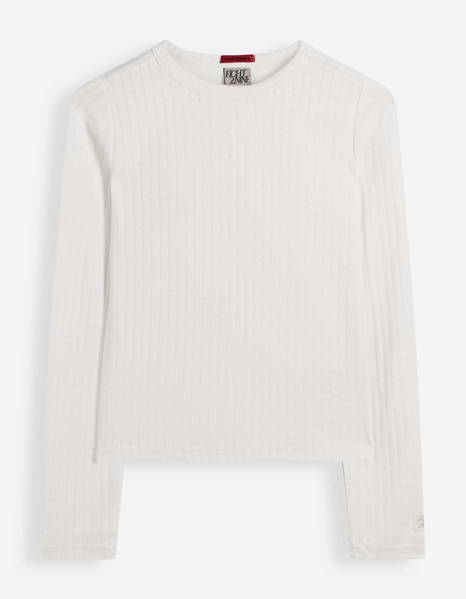 Langarmshirt - Labelpatch - Off-White
