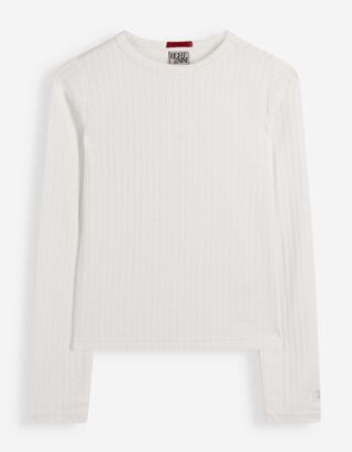 Langarmshirt - Labelpatch - Off-White