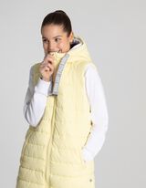 Gilet lungo - Cappuccio con coulisse - giallo chiaro