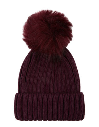 Damen Strickm&uuml;tze mit Bommel