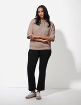 Kötött kardigán - Háromnegyedes ujjú - bézs