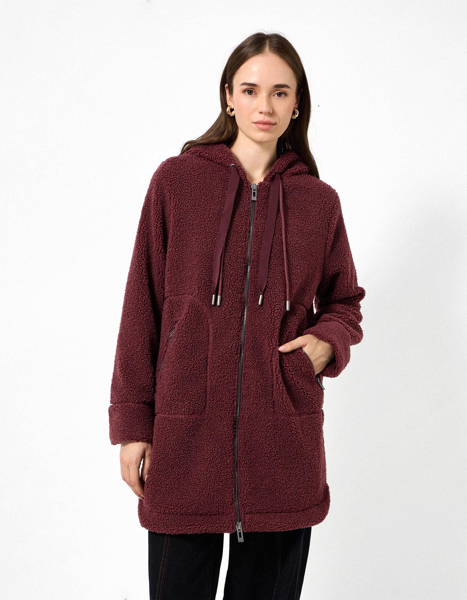 Manteau - Peluche - mauve