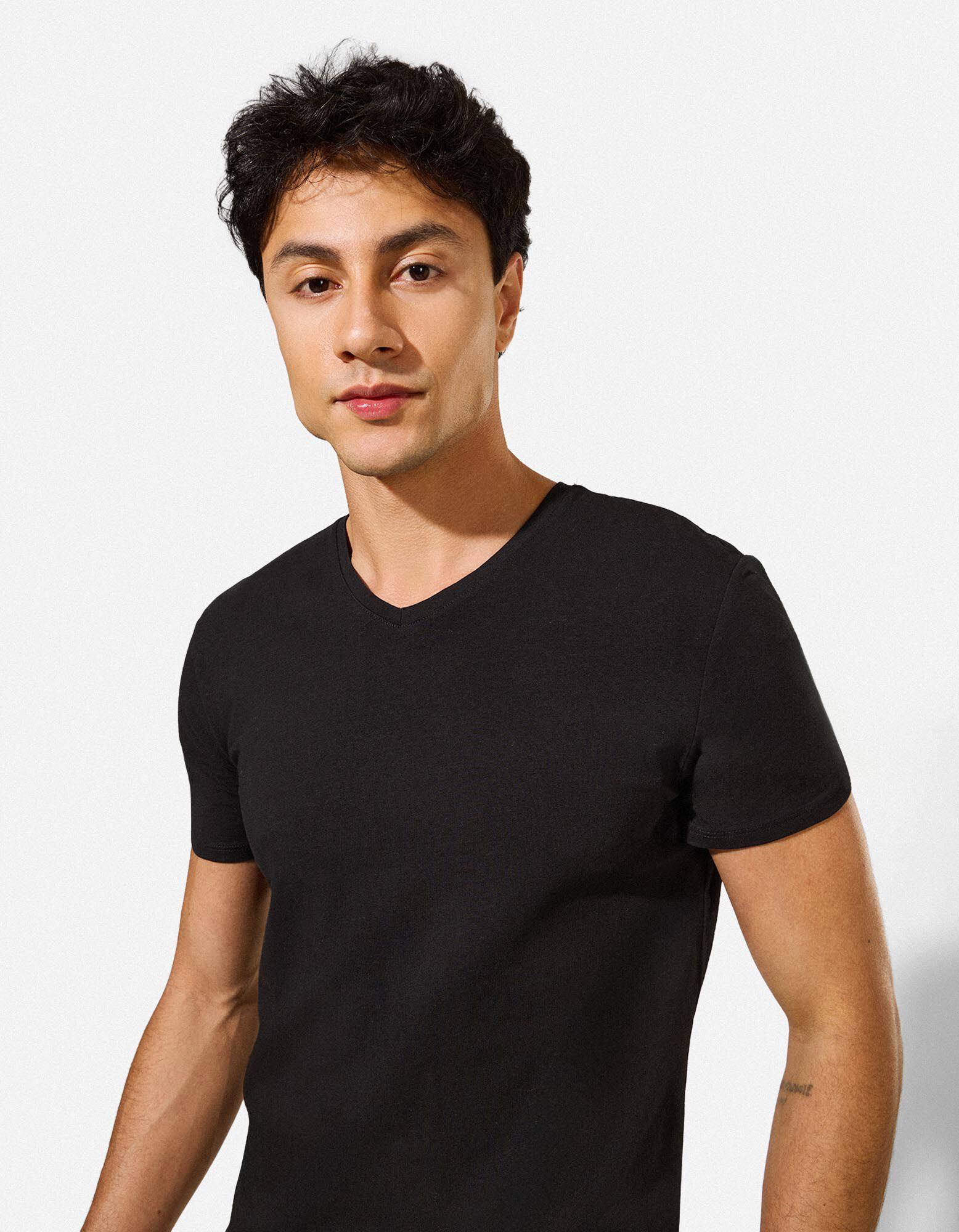 T-shirt - Coupe Slim Fit - noir