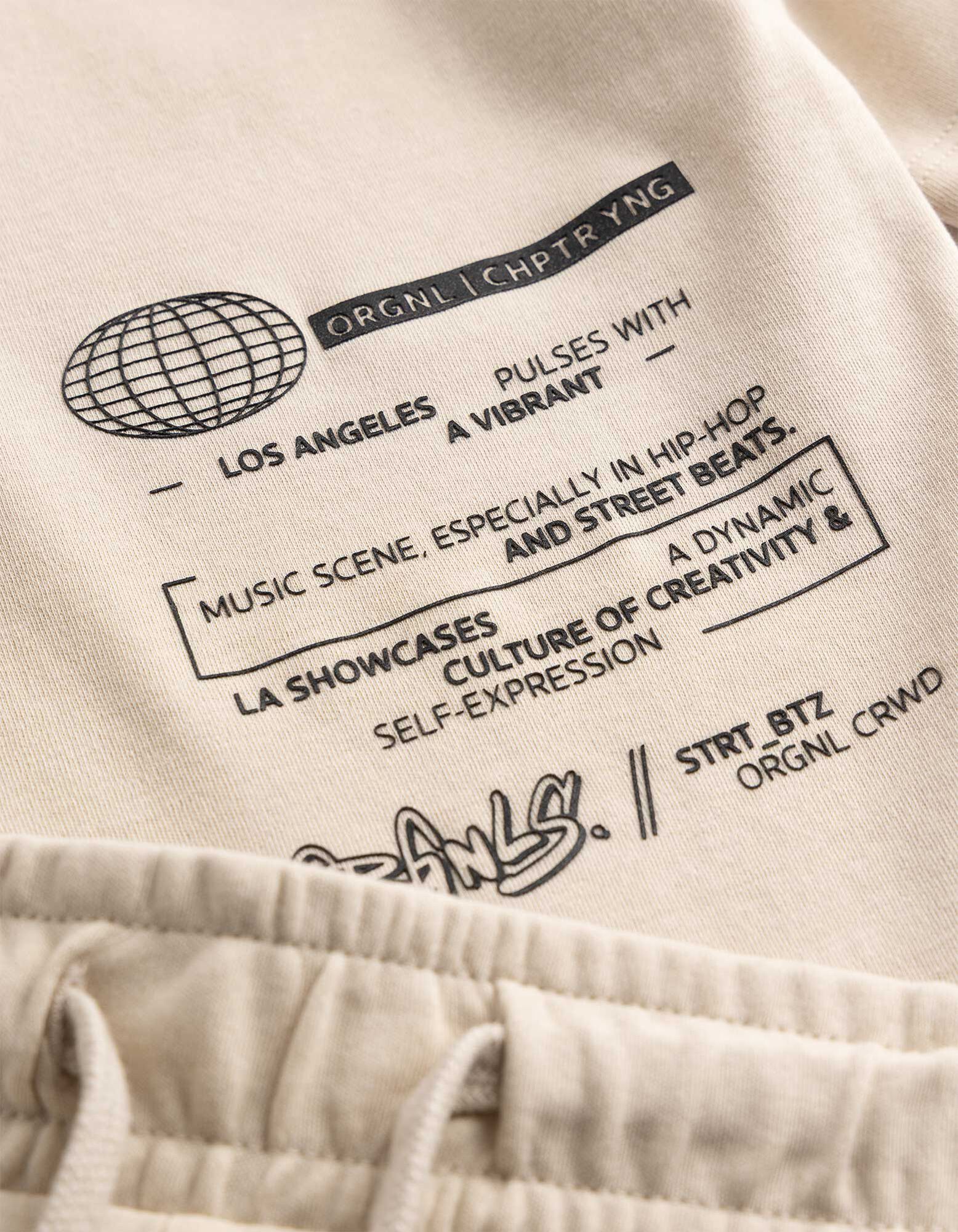Set aus T-Shirt und Hose - Schwere Qualit&auml;t - hellgrau