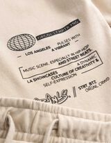 Set aus T-Shirt und Hose - Schwere Qualit&auml;t - hellgrau