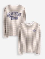 Maglia a manica lunga - Righe - marrone chiaro