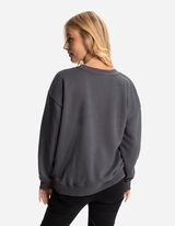 Sweatshirt - Borduursels - donkergrijs