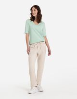 Pantaloni - Talie regular - Bej