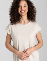 Abito t-shirt - Maniche spioventi - beige