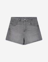 Short - Taille haute - Gris