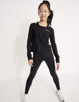 Leggings - Material respirabil - Negru