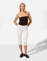 Leggings - Zierkn&ouml;pfe - Off-White