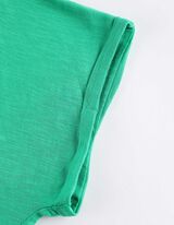 T-s&auml;rk - kinnitusega varrukad - roheline