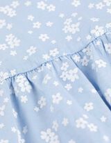 Kleid - Allover-Muster - hellblau