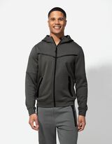 Tepláková bunda - Kapucňa - seda