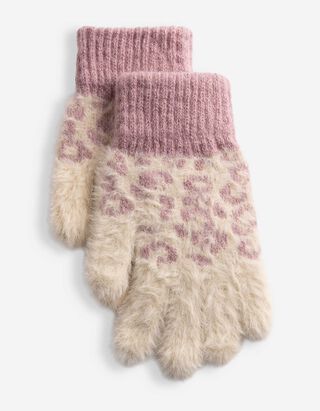 Handschoenen - Luipaardprint - wit