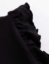 Top - Volants - Schwarz